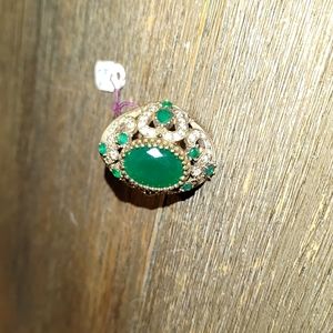 Mew Emerald Turkish Ring SIZE 8